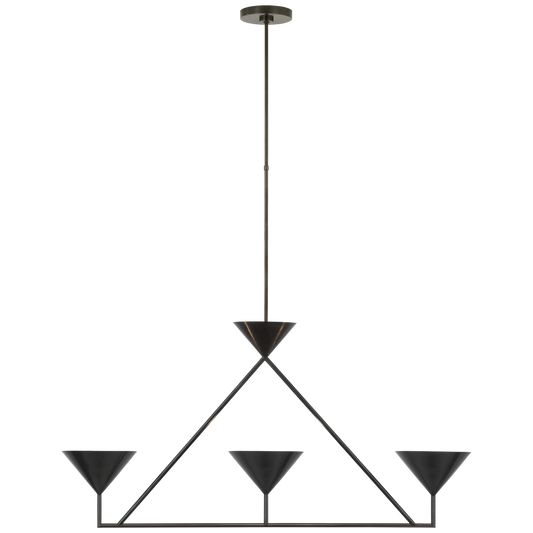 Orsay 3-Light Linear Chandelier - Bronze Finish