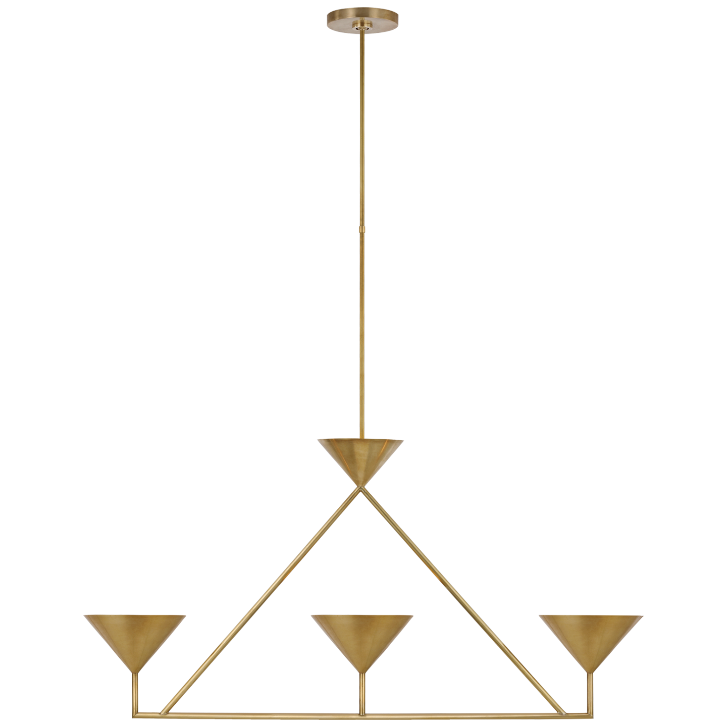 Orsay 3-Light Linear Chandelier - Hand-Rubbed Antique Brass Finish