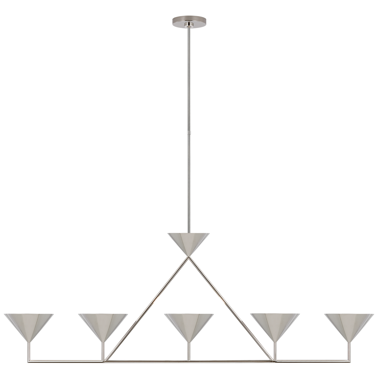 Orsay 5-Light Linear Chandelier - Polished Nickel Finish