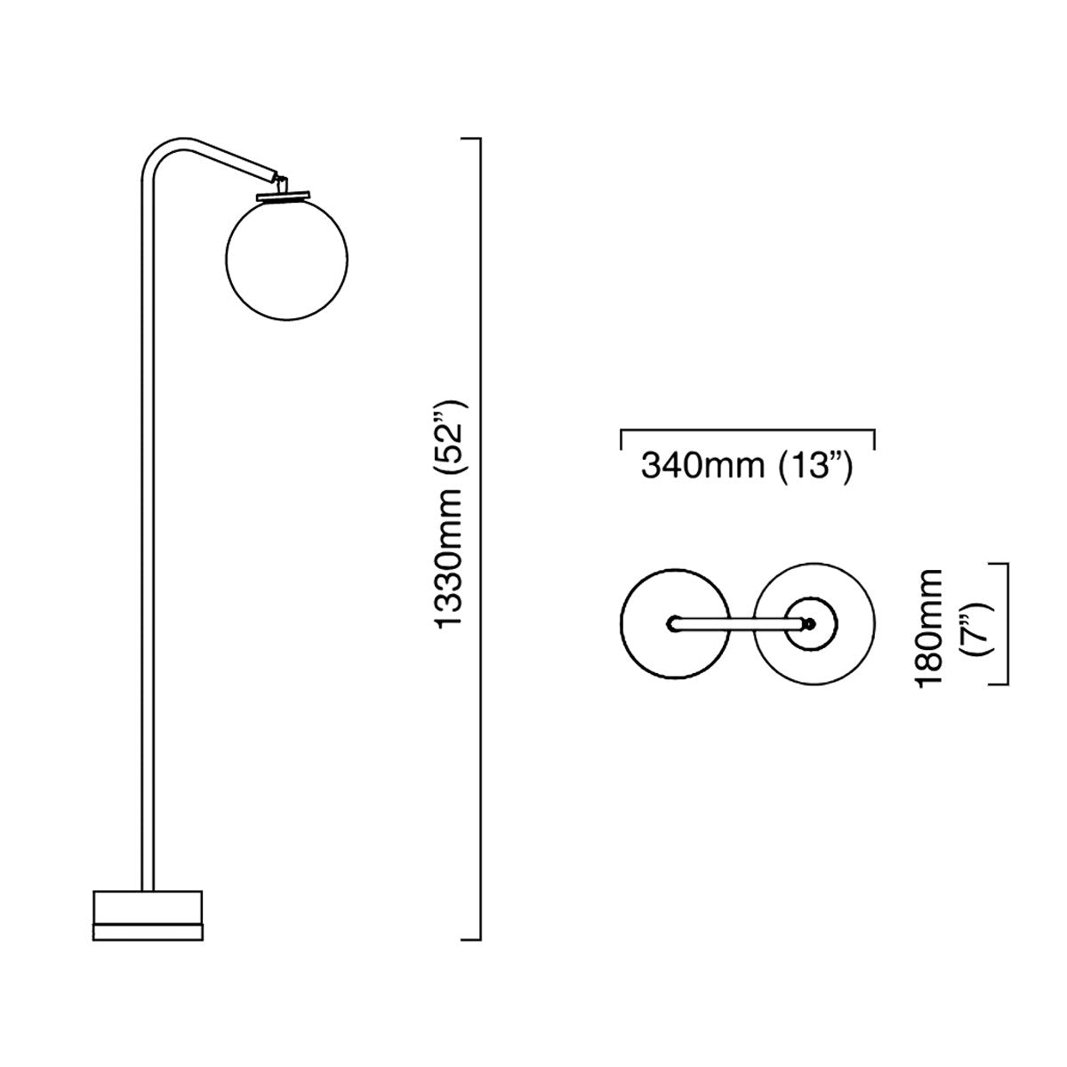 Oscar Floor Lamp - Diagram