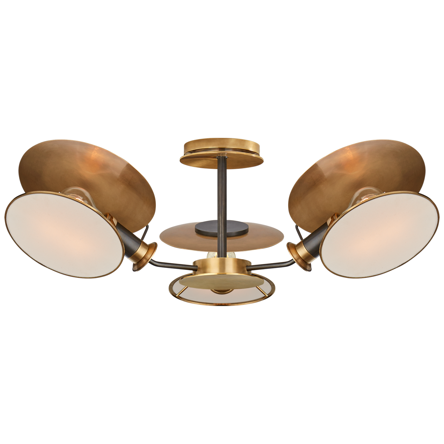 Osiris Medium Reflector Semi-Flush Mount - Bronze/Antique Brass