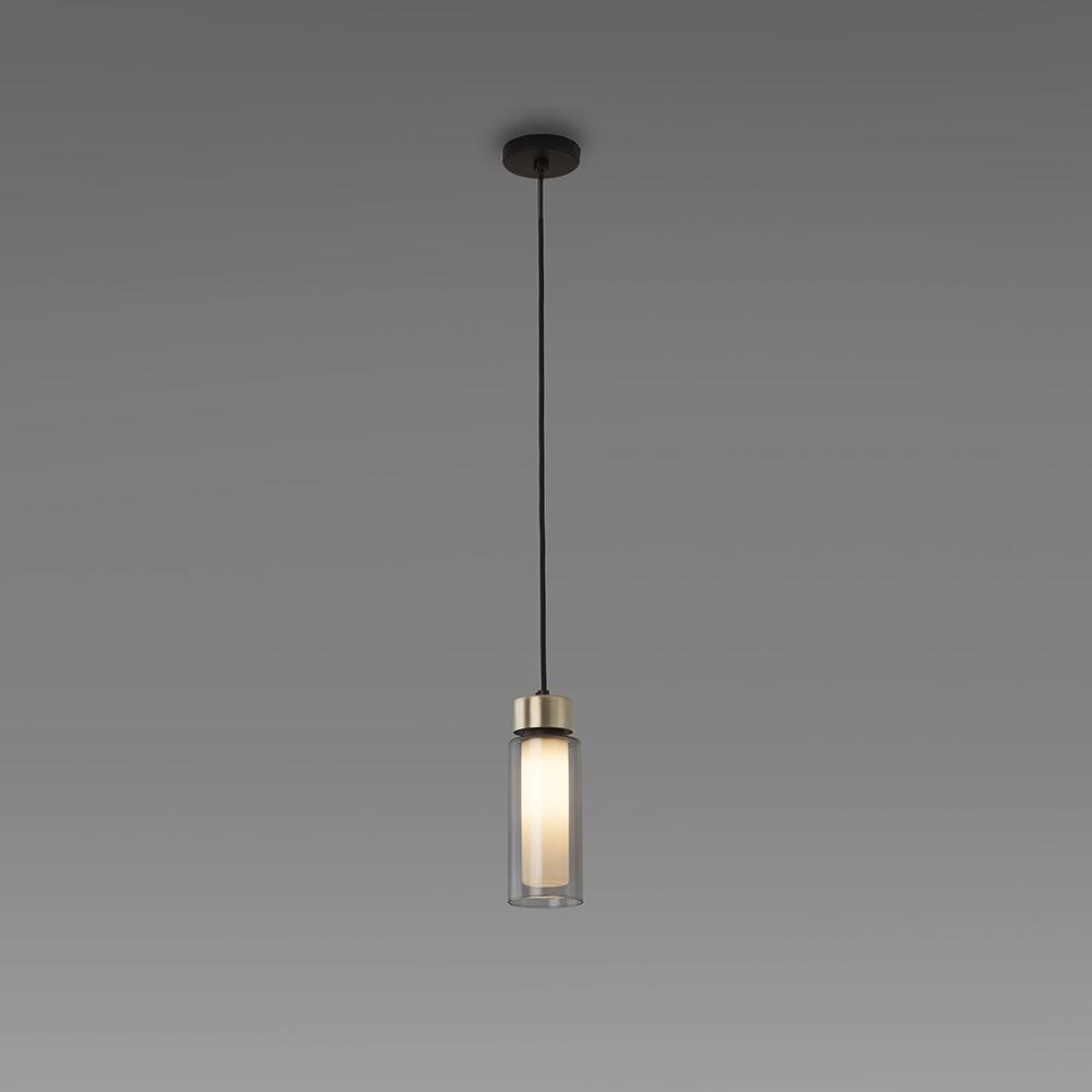 Osman Pendant - Matte Black/Brushed Brass Finish