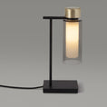 Load image into Gallery viewer, Osman Table Lamp - Matte Black/Brushed Brass Finish
