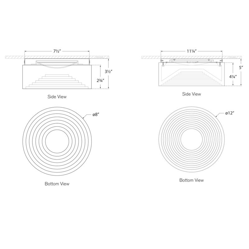 Otto Medium Flush Mount - Diagram