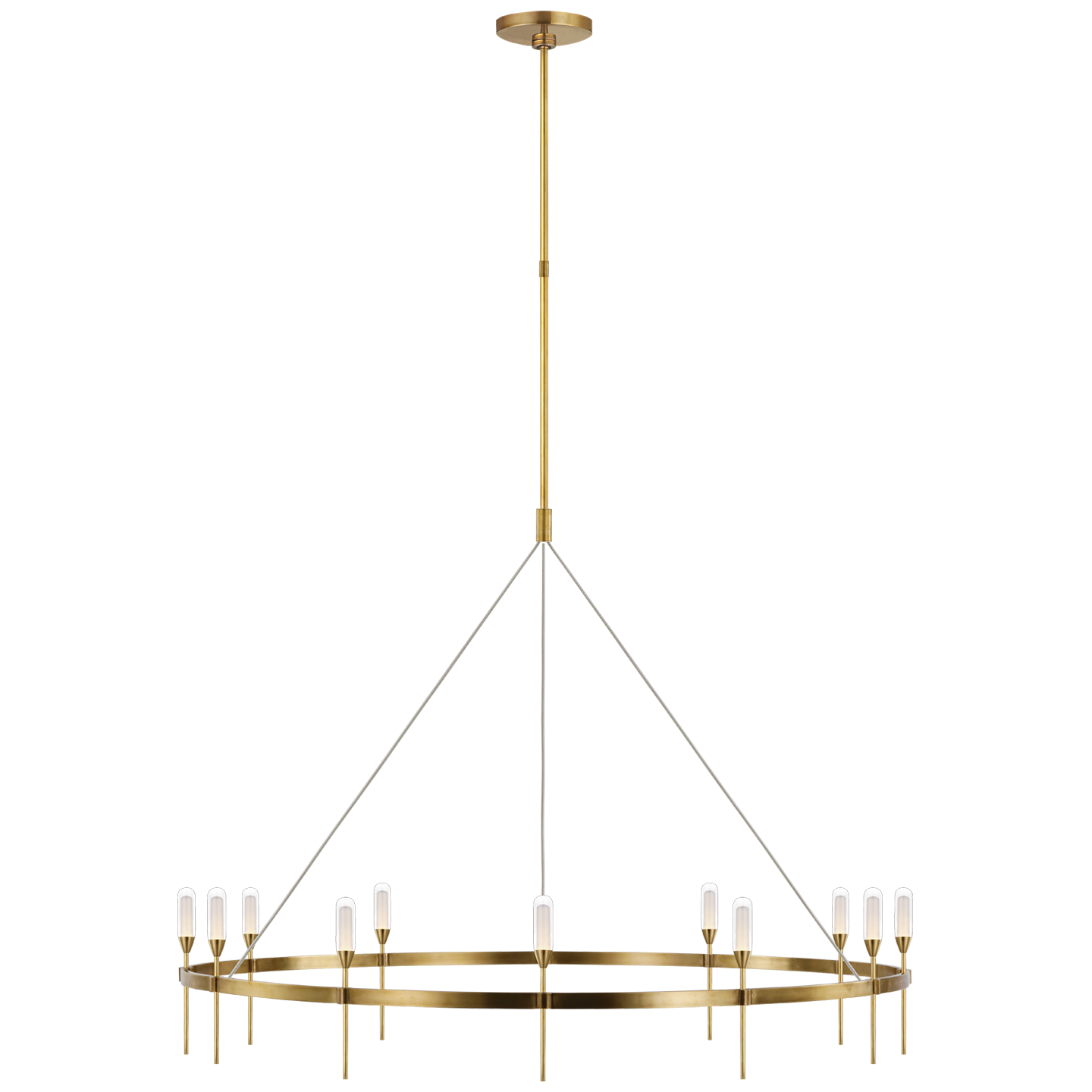 Overture Grande Ring Chandelier - Natural Brass Finish