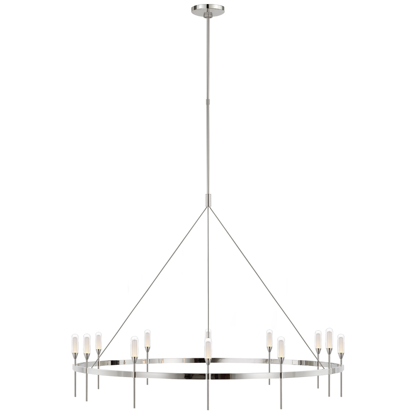 Overture Grande Ring Chandelier - Polished Nickel Finish