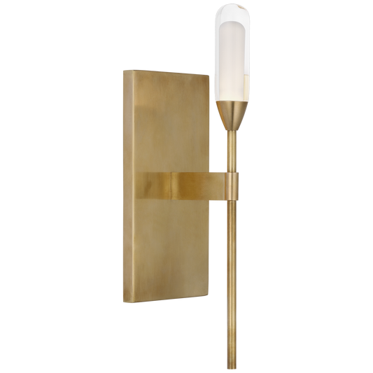 Overture Medium Sconce - Natural Brass Finish