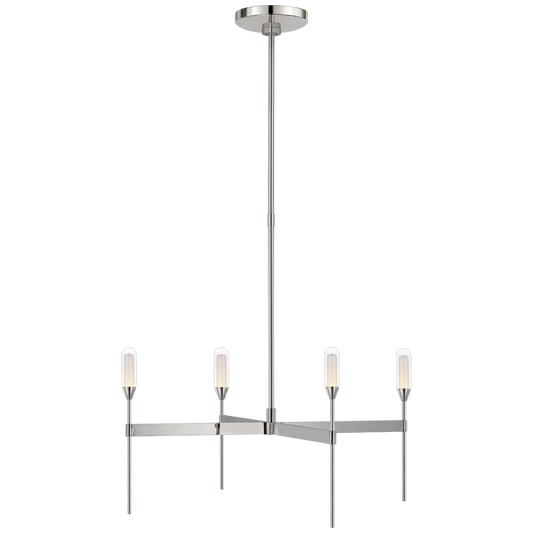 Overture Uplight Chandelier - Polished Nickel Finish