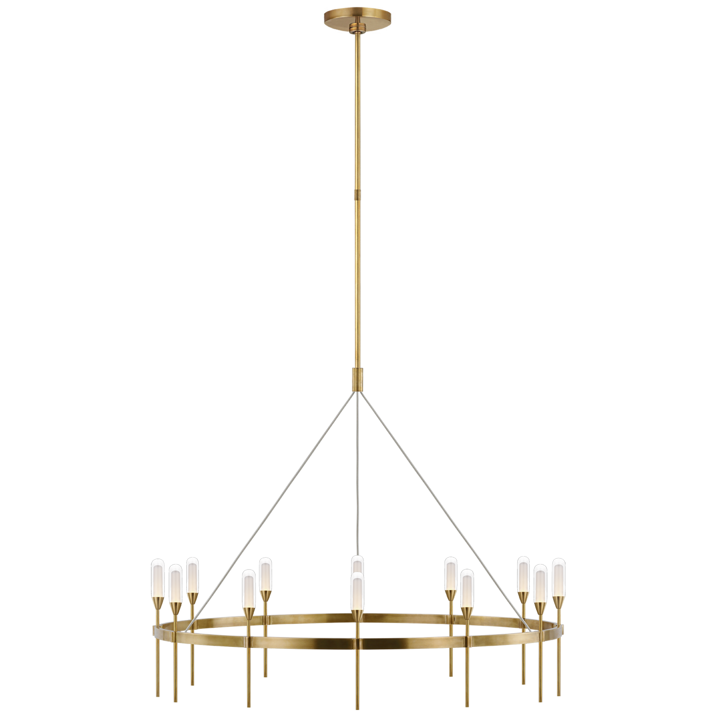 Overture X-Large Ring Chandelier - Natural Brass Finish