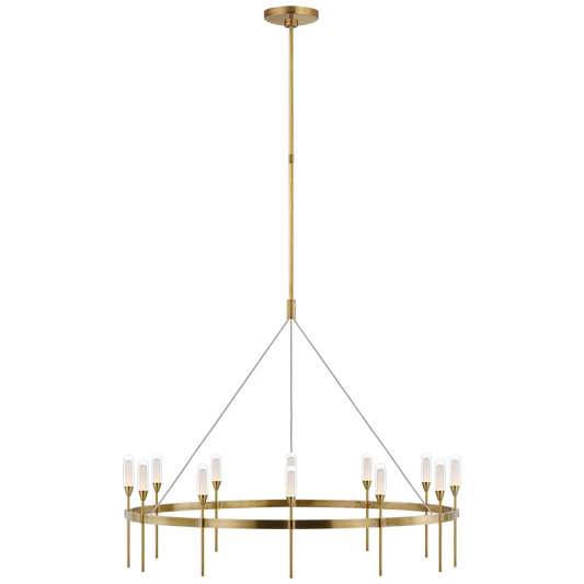 Overture X-Large Ring Chandelier - Natural Brass Finish