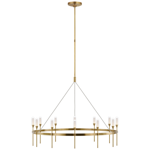 Overture X-Large Ring Chandelier - Natural Brass Finish