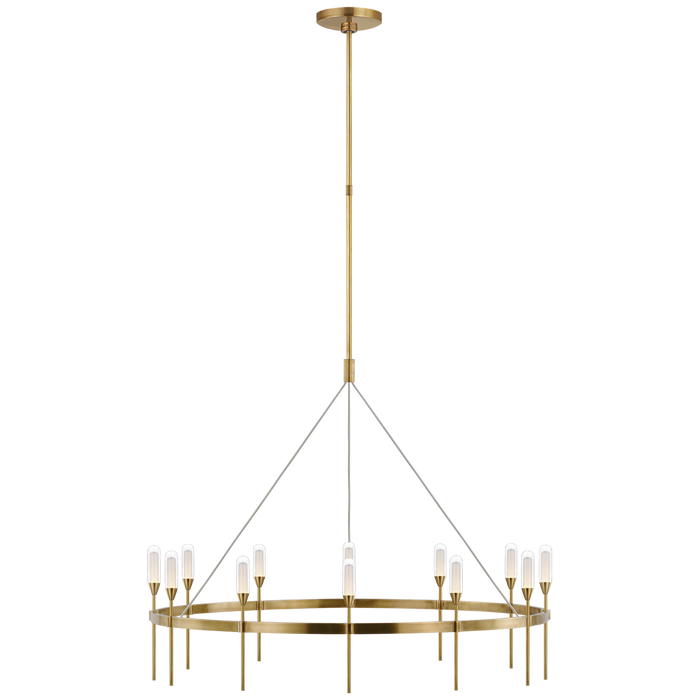 Overture X-Large Ring Chandelier - Natural Brass Finish