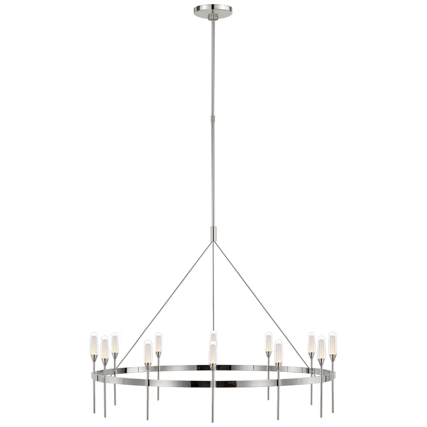 Overture X-Large Ring Chandelier - Polished Nickel Finish