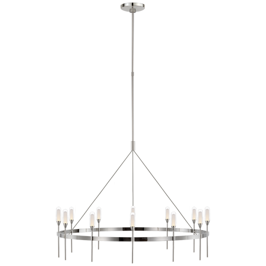 Overture X-Large Ring Chandelier - Polished Nickel Finish