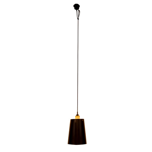 Shade Pendant - Black/Brass