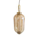 Large Pendant - Gold Finish with Amber Glass