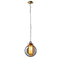 Load image into Gallery viewer, Large Pendant  - Gold Finish with Amber Glass
