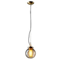 Load image into Gallery viewer, Small Pendant  - Gold Finish with Amber Glass
