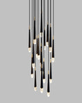 Load image into Gallery viewer, 18-Light Chandelier - Black/Soft Brass
