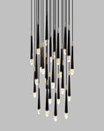 Load image into Gallery viewer, 25-Light Chandelier - Black/Soft Brass
