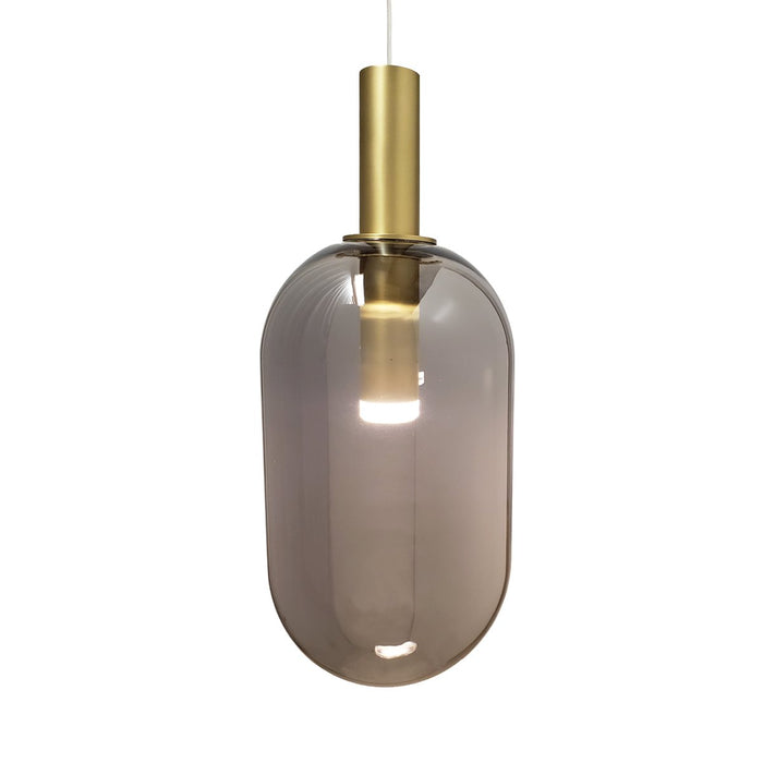 Pendant - Gold Finish with Smoked Glass