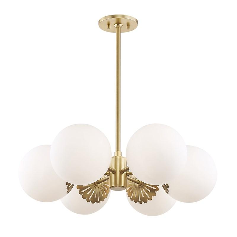 PAIGE 26" CHANDELIER Aged Brass