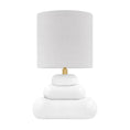 Load image into Gallery viewer, Palisade Table Lamp - White/Aged Brass Finish
