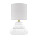 Palisade Table Lamp - White/Aged Brass Finish