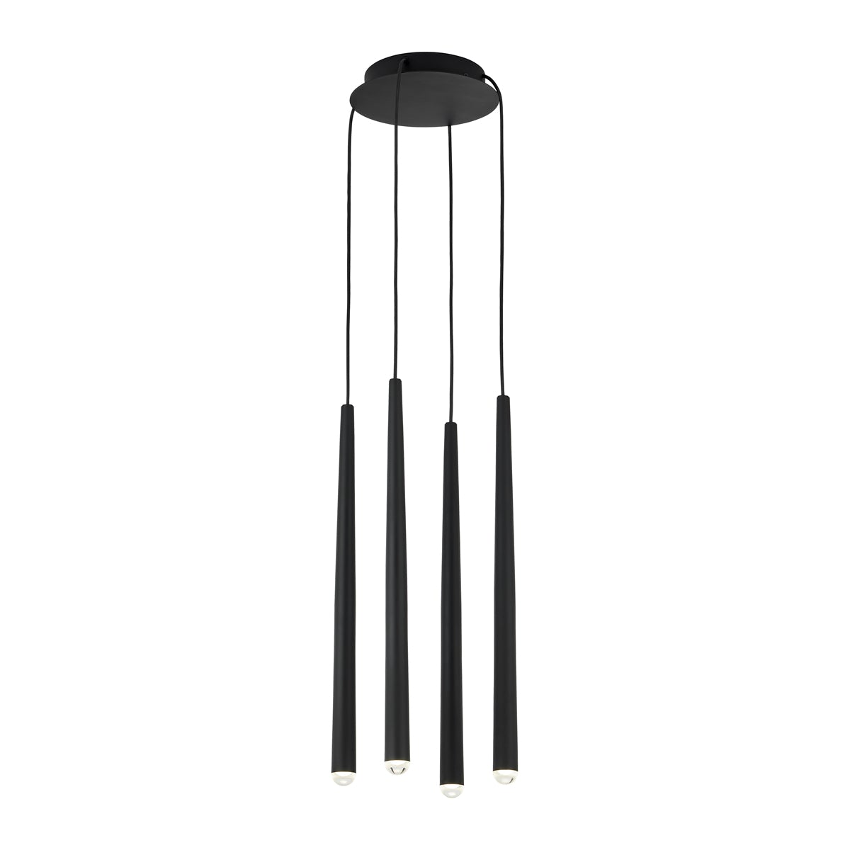 Pylon 4-Light Chandelier - Nightshade Black Finish