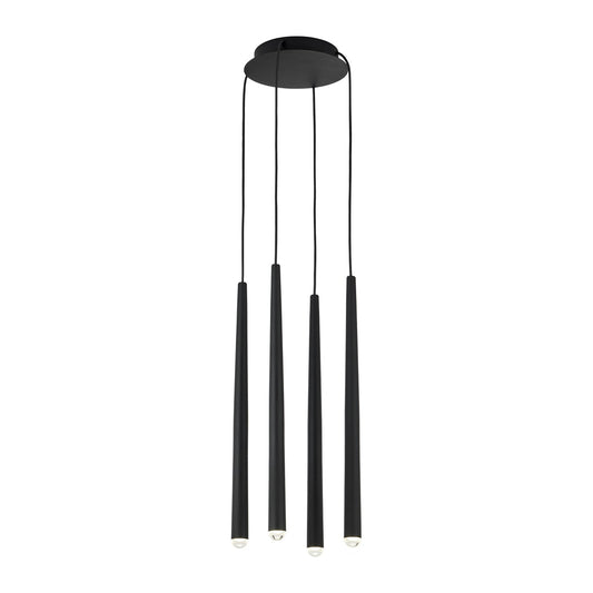 Pylon 4-Light Chandelier - Nightshade Black Finish