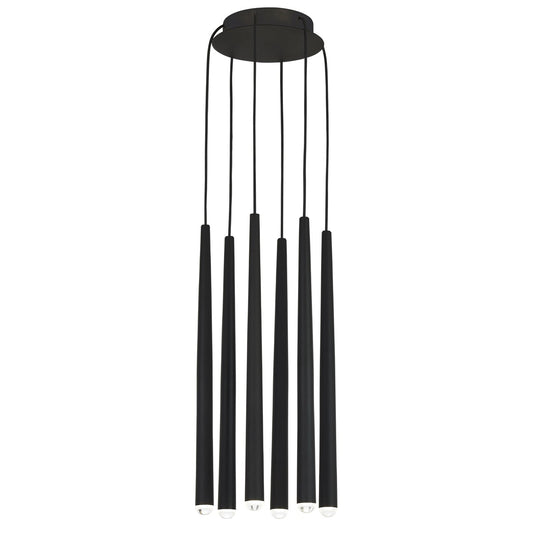 Pylon 6-Light Chandelier - Nightshade Black Finish