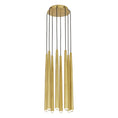 Load image into Gallery viewer, Pylon 8-Light Chandelier - Natural Brass Finish
