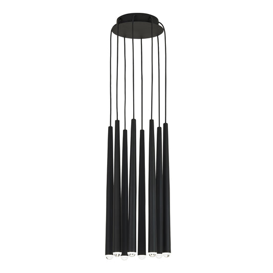 Pylon 8-Light Chandelier - Nightshade Black Finish