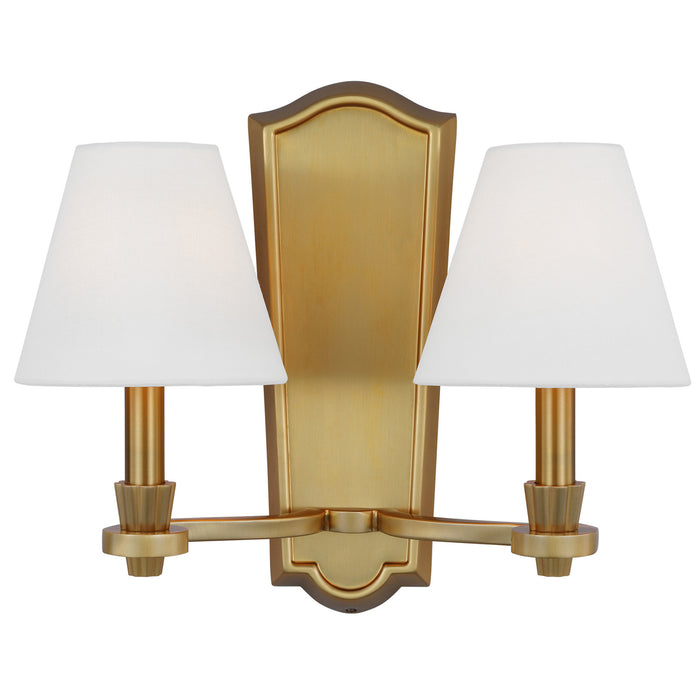 Paisley Double Tall Wall Sconce - Burnished Brass