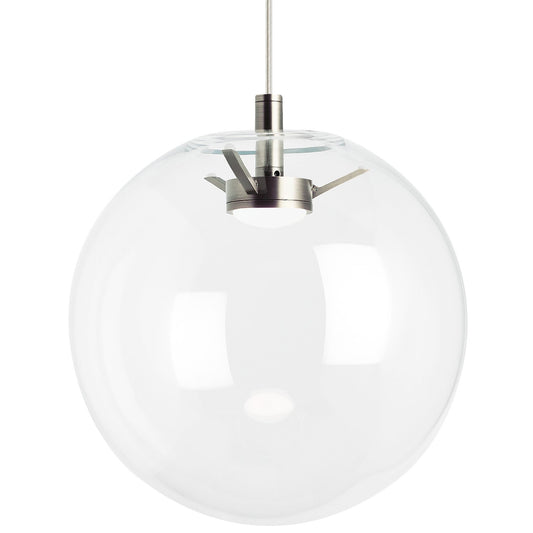 Palona Pendant - Clear Glass Satin Nickel Finish