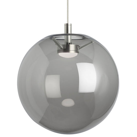 Palona Pendant - Smoke Glass Satin Nickel Finish