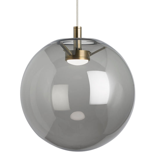 Palona Pendant - Smoke Glass Aged Brass Finish