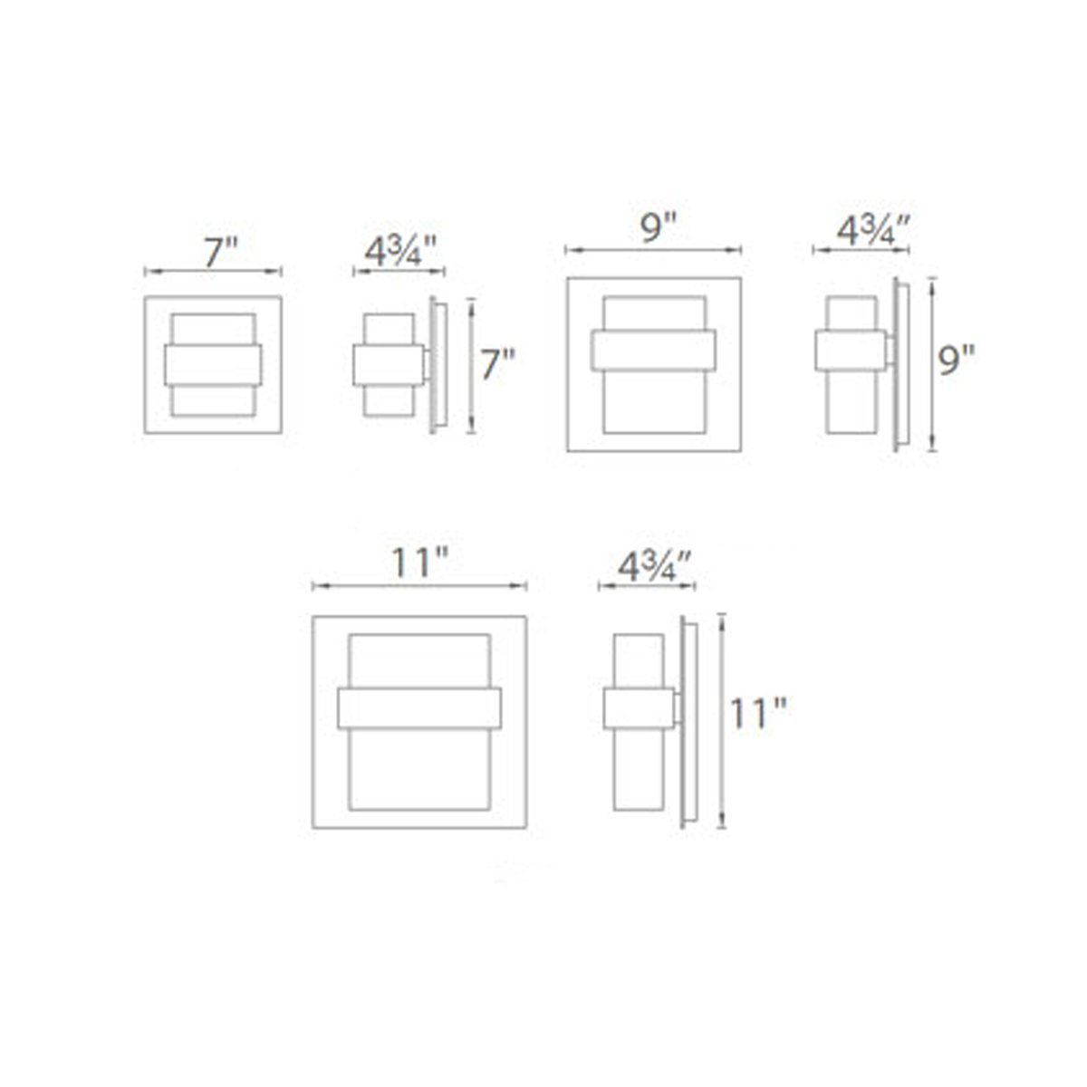 Pandora LED Outdoor Wall Light - Diagram
