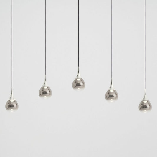 Paopao L5 LED Linear Multi Light Pendant - Chrome Finish