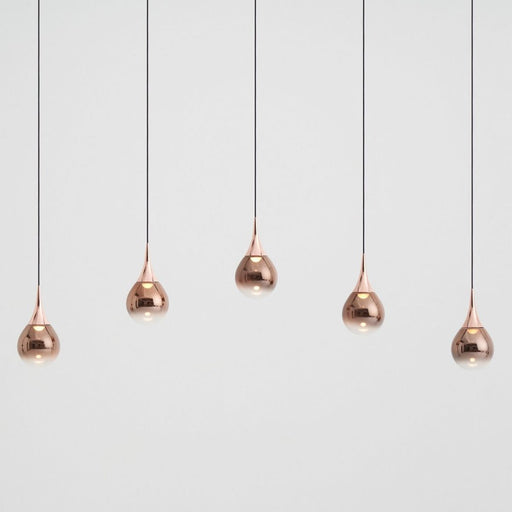 Paopao L5 LED Linear Multi Light Pendant - Copper Finish