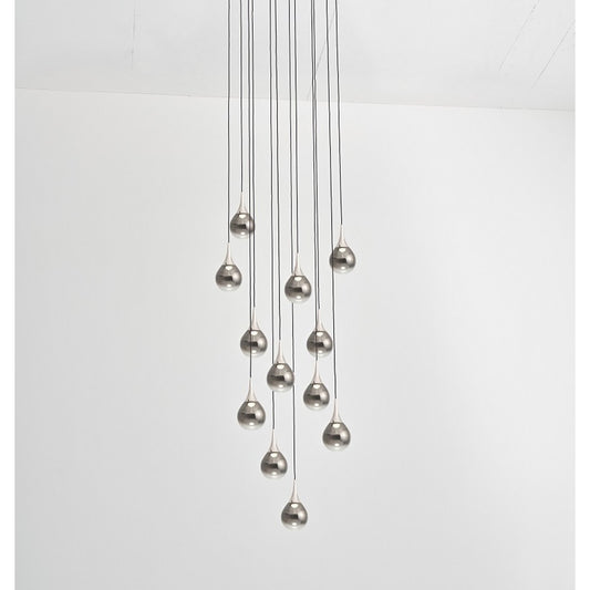 Paopao P12 / PC12 LED Multi Light Pendant - Chrome Finish (No Ring)