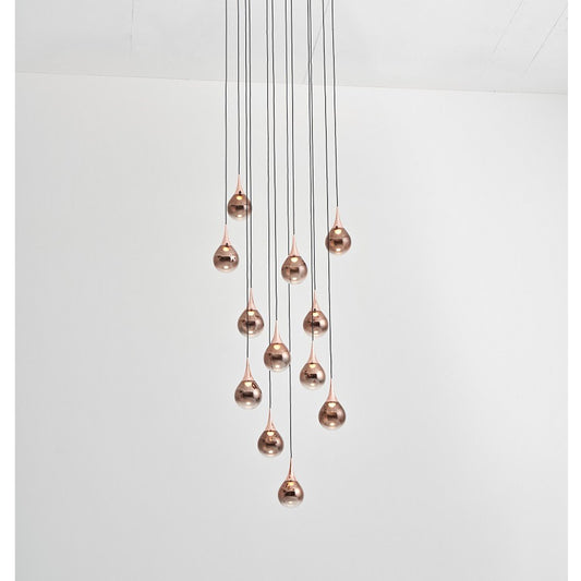 Paopao P12 / PC12 LED Multi Light Pendant - Copper Finish (No Ring)