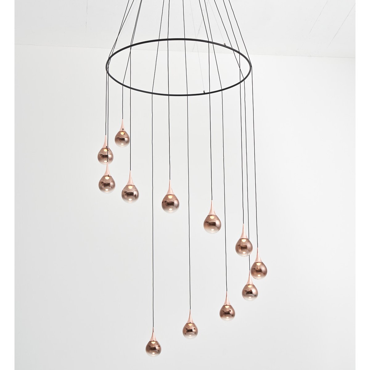 Paopao P12 / PC12 LED Multi Light Pendant - Copper Finish (With Ring)