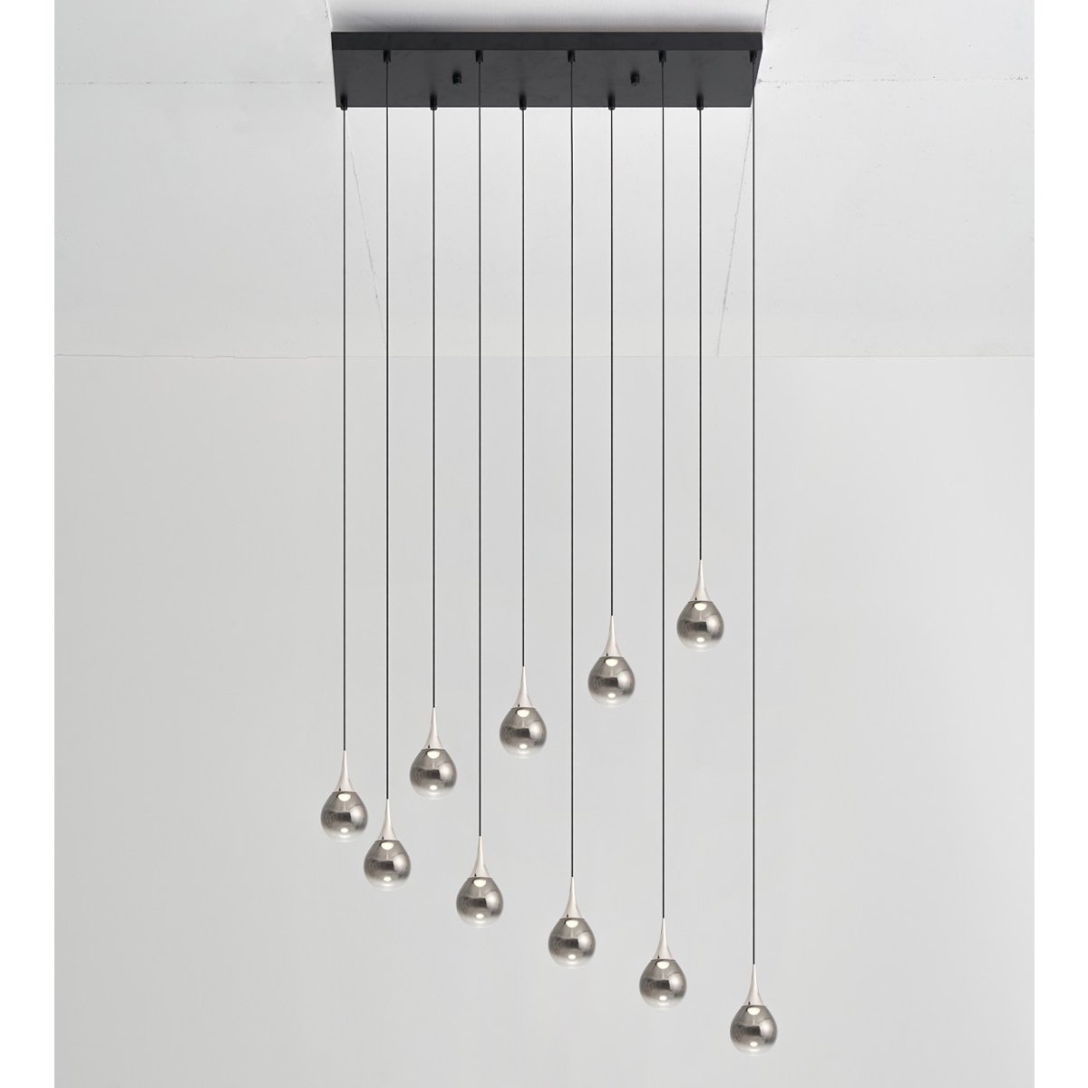 Paopao PZ10 LED Linear Multi Light Pendant - Chrome Finish