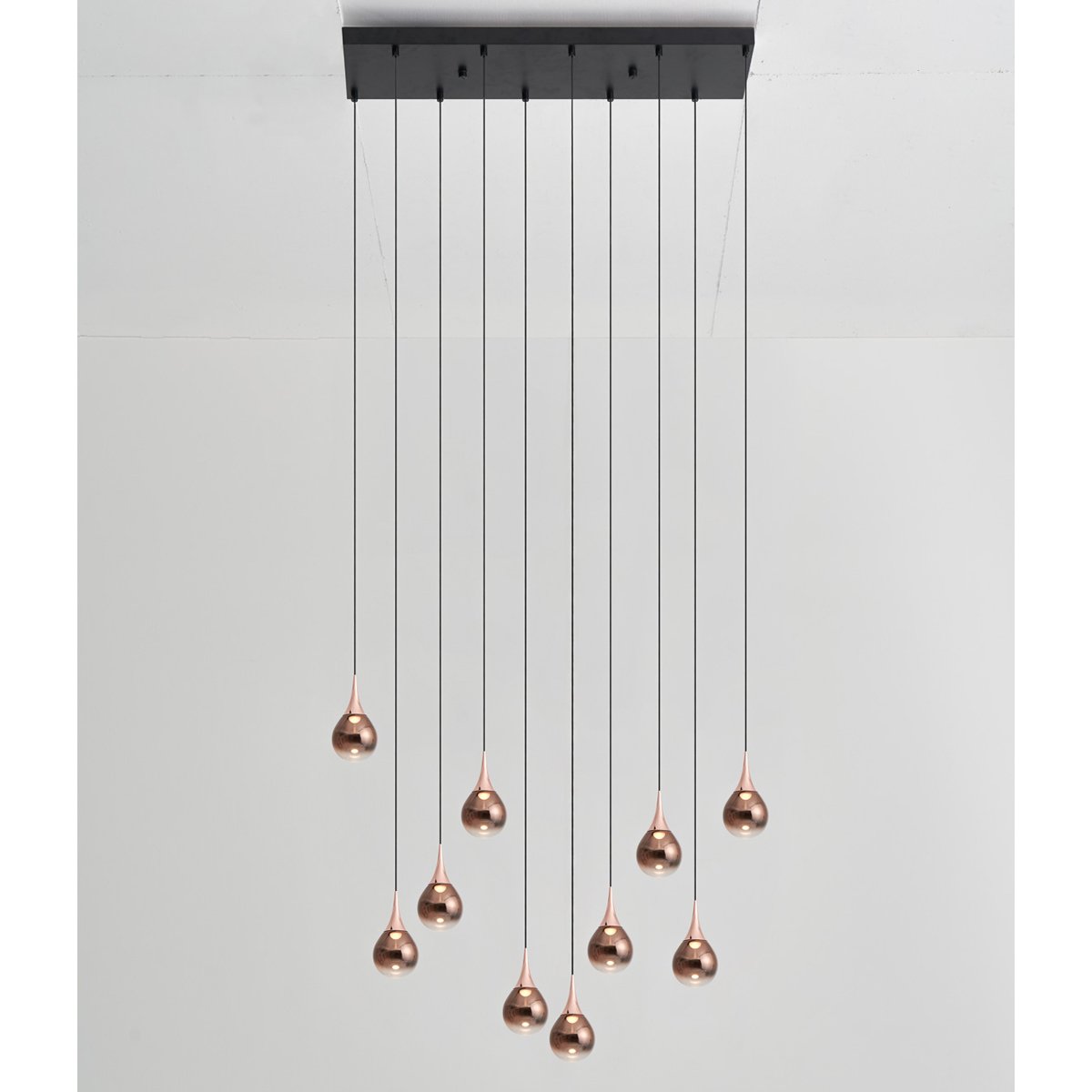 Paopao PZ10 LED Linear Multi Light Pendant - Copper Finish