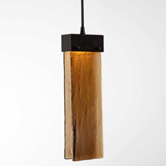 Parallel Glass LED Pendant - Bronze Granite/Matte Black