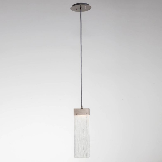 Parallel Glass LED Pendant - Clear Granite/Metallic Beige Silver