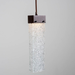 Parallel Glass LED Pendant - Clear Rime/Flat Bronze