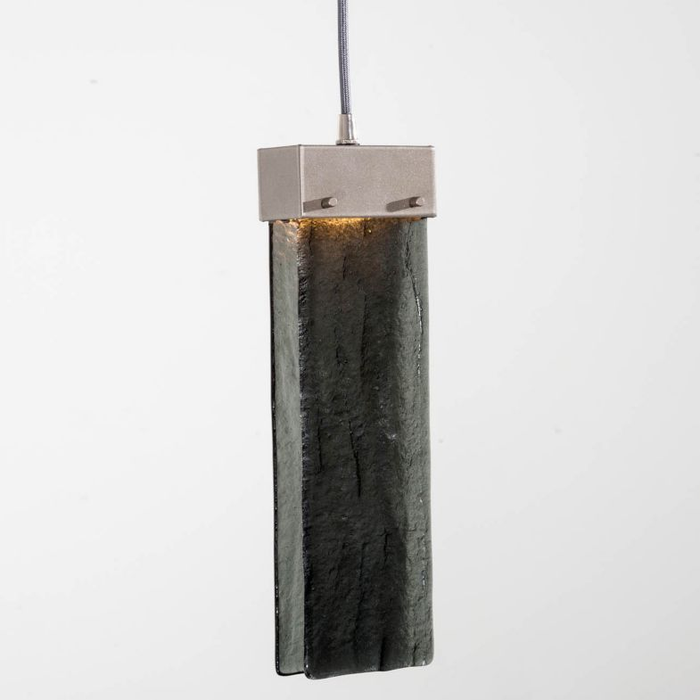 Parallel Glass LED Pendant - Smoke Granite/Metallic Beige Silver
