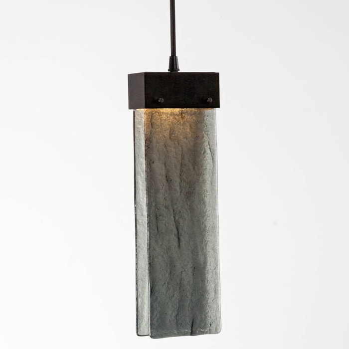 Parallel Glass LED Pendant - Smoke Granite/Matte Black